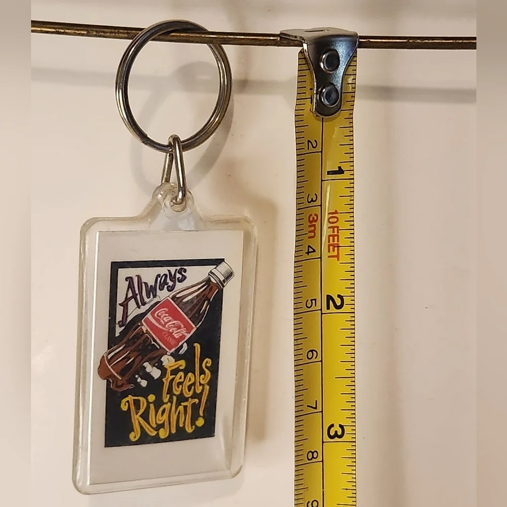 3 1/2” Vintage 1990s Classic Coca Cola “Always Feels Right” Keychain